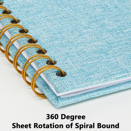 Imagem de Álbum de fotos de álbum de recortes Yopih Linen 20 folhas 8x8