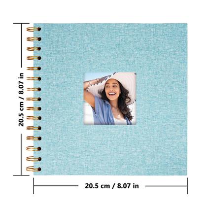 Imagem de Álbum de fotos de álbum de recortes Yopih Linen 20 folhas 8x8