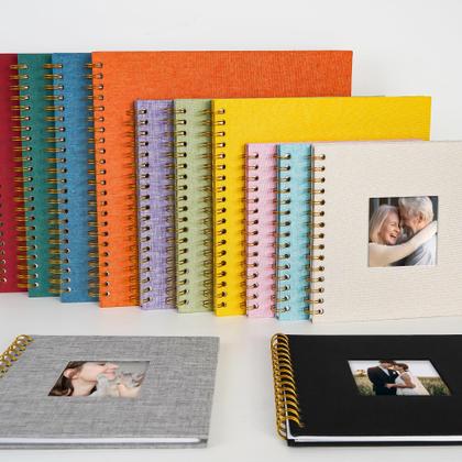 Imagem de Álbum de fotos de álbum de recortes Yopih Linen 30x30cm com 80 páginas