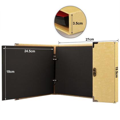 Imagem de Álbum de Fotos Familiar DIY Scrapbook Fibra Hecho a Mano con Páginas Negras