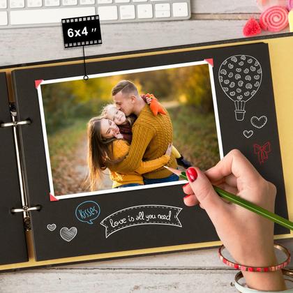 Imagem de Álbum de fotos Firbon A4 Vintage Black Página 27x20cm