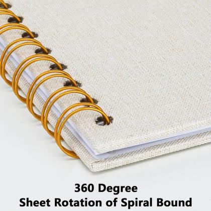 Imagem de Álbum de fotos para álbum de recortes Yopih 25x25 cm, capa de linho, 40 páginas