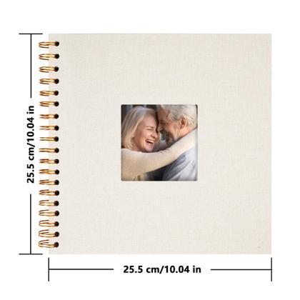 Imagem de Álbum de fotos para álbum de recortes Yopih 25x25 cm, capa de linho, 40 páginas