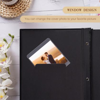 Imagem de Álbum de fotos: potricher 4x6 600 fotos, capa de couro