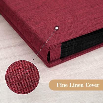 Imagem de Álbum de fotos: potricher, pequeno, 10x15cm, 200 fotos, capa de linho, vermelha