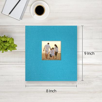 Imagem de Álbum de fotos potricher Small 4x6 200 fotos Linen Cover Blue