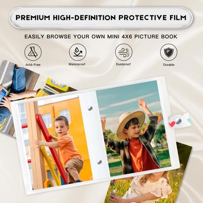 Imagem de Álbum de fotos Ruibytree, 4x6 polegadas e 52 bolsos para casamento em família