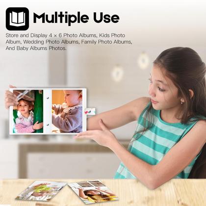 Imagem de Álbum de fotos Ruibytree, 4x6 polegadas e 52 bolsos para casamento em família