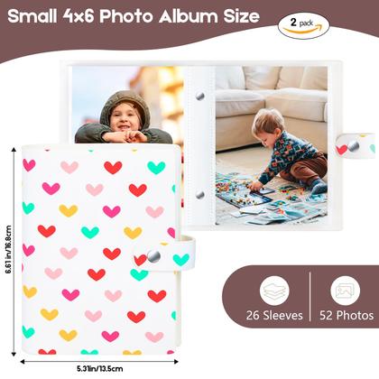 Imagem de Álbum de fotos Ruibytree, 4x6 polegadas e 52 bolsos para casamento em família