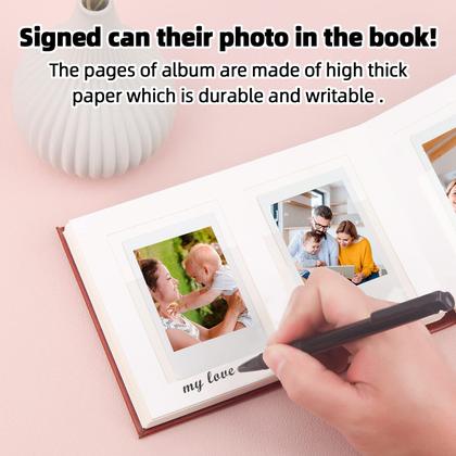 Imagem de Álbum de fotos Ruibytree, 64 bolsos para fotos de 2x3 polegadas