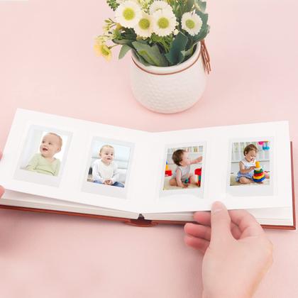 Imagem de Álbum de fotos Ruibytree, 64 bolsos para fotos de 2x3 polegadas