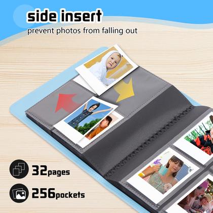 Imagem de Álbum de fotos Ruibytree para Polaroid Go Camera (azul)
