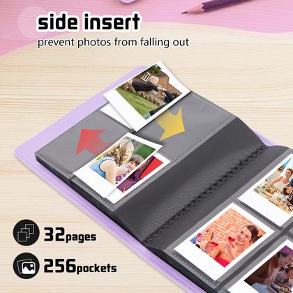 Imagem de Álbum de fotos Ruibytree para Polaroid Go Camera (roxo)