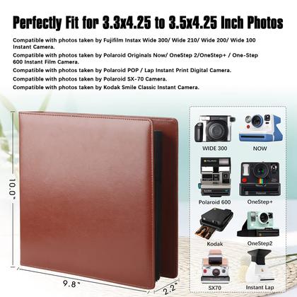 Imagem de Álbum de fotos Veicevol 192 bolsos para Fujifilm Instax Wide 300