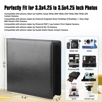Imagem de Álbum de fotos Veicevol 192 bolsos para Fujifilm Instax Wide 300