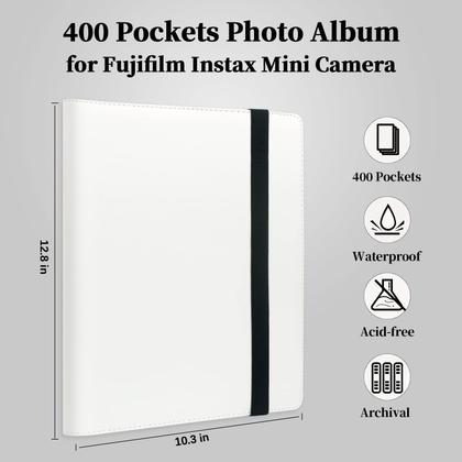 Imagem de Álbum de fotos Veicevol 400 Pockets para Fujifilm Instax Mini
