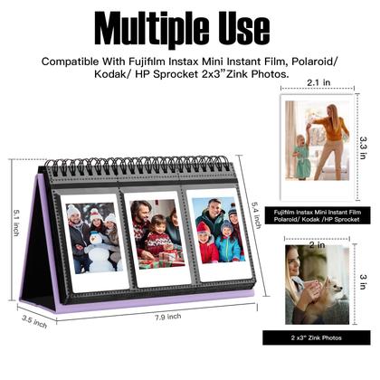 Imagem de Álbum de Fotos Veicevol 96 Bolsos Roxo para Fujifilm Instax