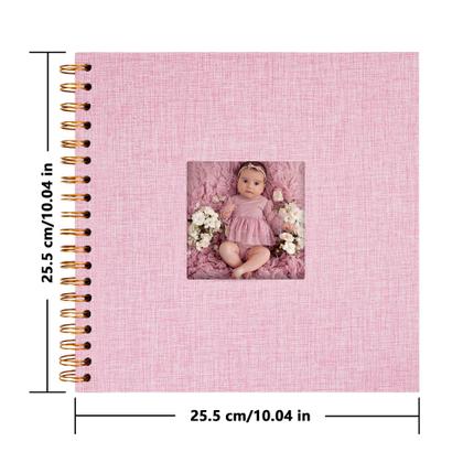 Imagem de Álbum de fotos Yopih 25x25 cm, linho, capa dura, 80 páginas