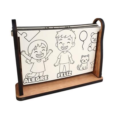 Imagem de Albúm de MDF Pintando Minhas Emoções para Autistas