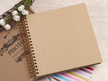 Imagem de Álbum de recortes, álbum de fotos, potricher, 25x25cm, 80 páginas, amarelo