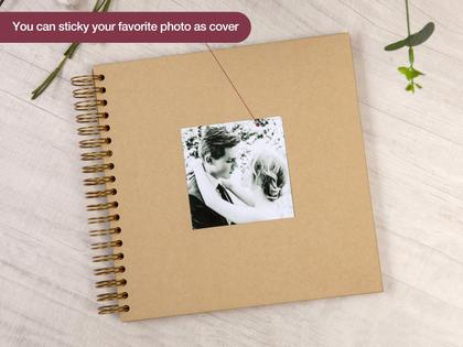 Imagem de Álbum de recortes, álbum de fotos, potricher, 25x25cm, 80 páginas, amarelo