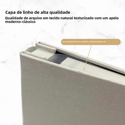 Imagem de Álbum De Scrapbook Magnético DIY Com 40 Páginas, Capa De Linho, Autoadesivo Com Caneta Metálica E