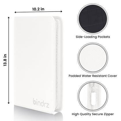 Imagem de Álbum Display bindrz com Zíper 9 Bolsos para 360 Cartas Branco