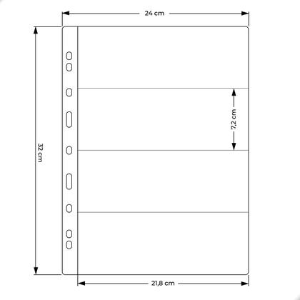 Imagem de Álbum Fichário 40 Folhas p/ Cédulas 4 Espaços 32x24 Cobra G