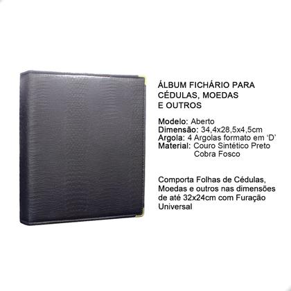 Imagem de Álbum Fichário para Cédulas e Moedas Cobra Fosco GF