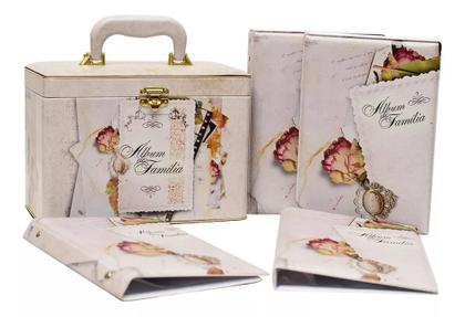Imagem de Álbum Fotográfico Maleta Box Luxo Família 240 Fotos 15x21