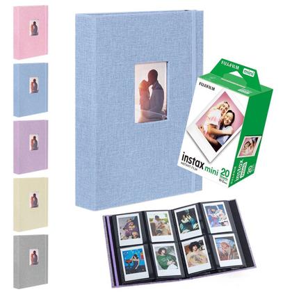 Imagem de Álbum para Camera Instax Mini + Filme 20 fotos Instax Mini Azul