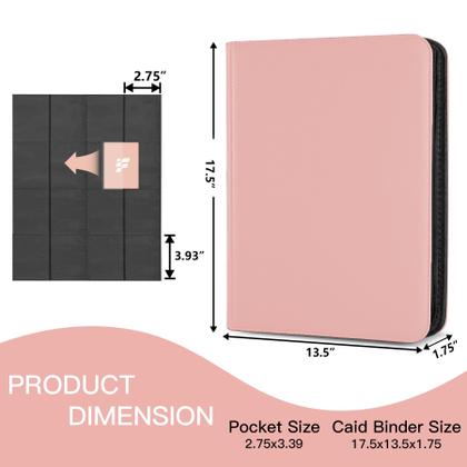 Imagem de Álbum para cartas colecionáveis Fonwill TM10026-5 com 1000+ bolsos, rosa