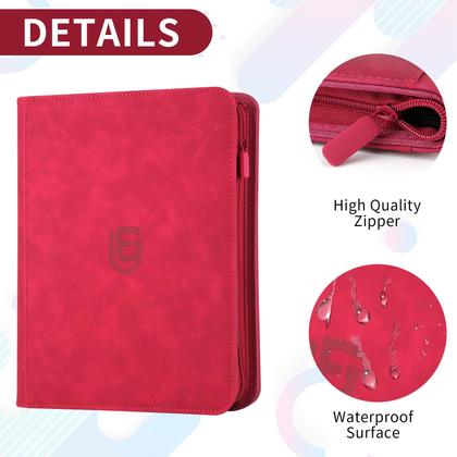 Imagem de Álbum para cartas EYEGLEAM com 720 bolsos e zíper, vermelho
