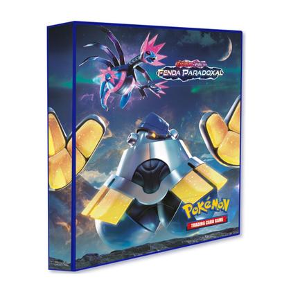 Imagem de Álbum Pasta Fichário Pokemon + 20 Folhas YES 9 Bolsos Escarlete e Violeta Fenda Paradoxal Capa Dura Reforçado para Cards