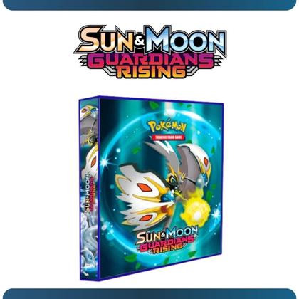 Imagem de Álbum Pasta Fichário Pokemon com 10 Folhas YES 9 Bolsos Sun & Moon Guardians Rising Capa Dura