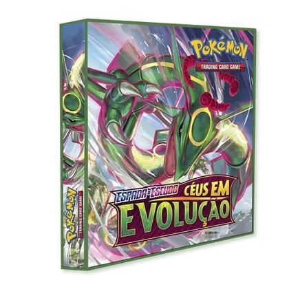 Imagem de Álbum Pasta Fichário Pokemon com 20 Folhas YES Espada e Escudo Céus Evolução Capa Dura Reforçado