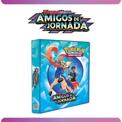 Imagem de Álbum Pasta Fichário Pokemon Escarlate e Violeta Amigos de Jornada com 2 Blisters Unitários Booster