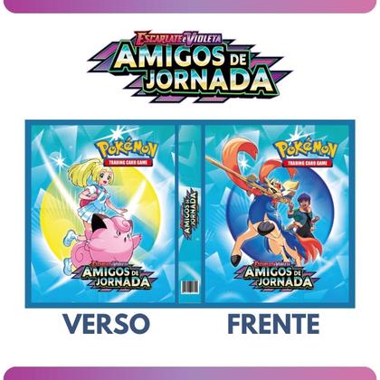 Imagem de Álbum Pasta Fichário Pokemon Escarlate e Violeta Amigos de Jornada com 2 Blisters Unitários Booster
