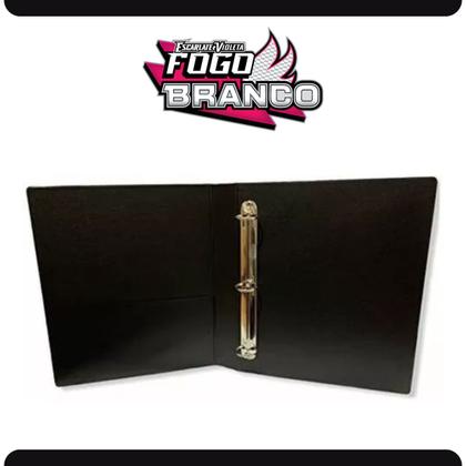 Imagem de Álbum Pasta Fichário Pokemon Escarlate e Violeta Fogo Branco Capa Dura Reforçado para Guardar Cards