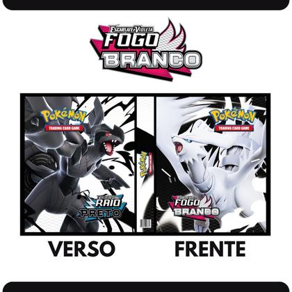 Imagem de Álbum Pasta Fichário Pokemon Escarlate e Violeta Fogo Branco Capa Dura Reforçado para Guardar Cards