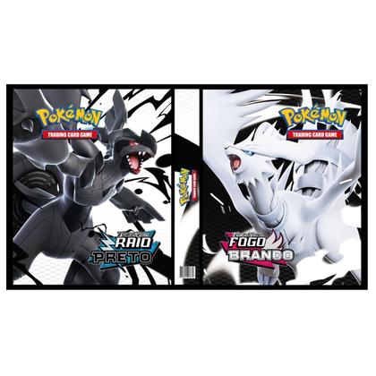 Imagem de Álbum Pasta Fichário Pokemon Escarlate e Violeta Fogo Branco Capa Dura Reforçado para Guardar Cards