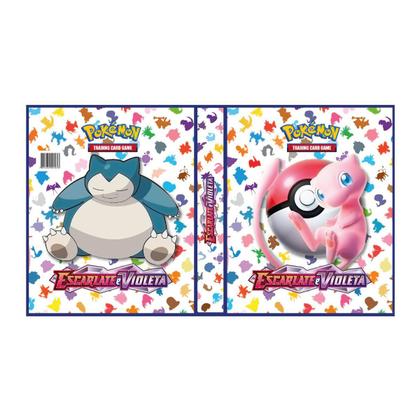 Imagem de Álbum Pasta Fichário Pokemon Escarlete e Violeta 151 Capa Dura Reforçado Coleção Cards Cartas Personagens