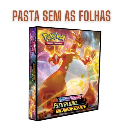 Imagem de Álbum Pasta Fichário Pokemon Espadas Escudos Escuridão Incandescente Capa Dura Reforçado para Colecionadores de Cards Cartas