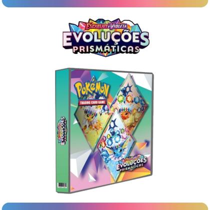 Imagem de Álbum Pasta Fichário Pokemon Evoluções Prismáticas Escarlate e Violeta com 10 Folhas para Cards TCG