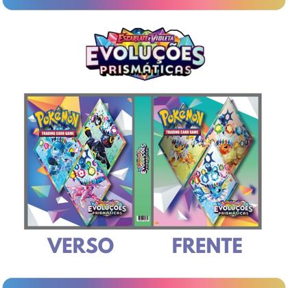 Imagem de Álbum Pasta Fichário Pokemon Evoluções Prismáticas Escarlate e Violeta com 10 Folhas para Cards TCG