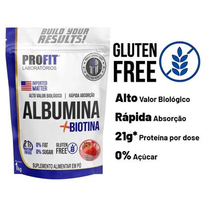 Imagem de Albumina + Biotina 1kg Proteína do Ovo Refil - Profit Labs