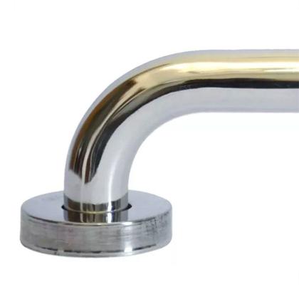Imagem de Alça Barra Apoio Inox Kit 2 Uni Acessibilidade 70cm Idoso Criança Gestante Deficiente Segurança Anti Queda Acidente Banheiro
