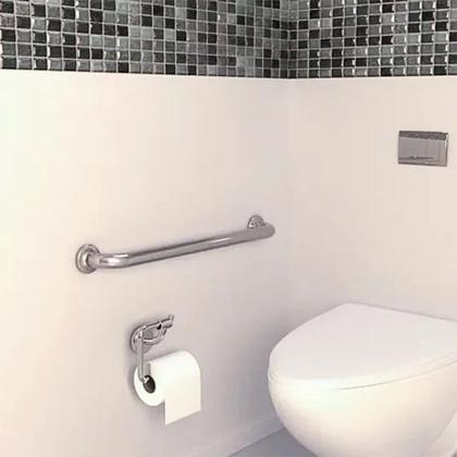 Imagem de Alça Barra Apoio Kit 5 Uni 60cm Acessibilidade Banheiro Idoso Cadeirante Gestante Criança Segurança Evita Acidente