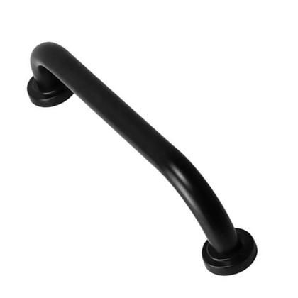 Imagem de Alça Barra de Apoio 70cm Preto Inox Idoso Cadeirante Gestante Banheiro Box Corrimao Segurança Resistente Acessibilidade