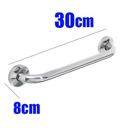 Imagem de Alça de Apoio Barra 30 cm Inox Kit 3 unidades Cadeirante Acessibilidade Banheiro Deficiente Idoso